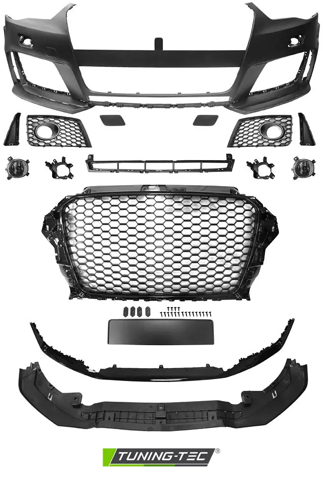Front Bumper Audi A3 8V 12-16 Sport Glossy Black – náhľad 5