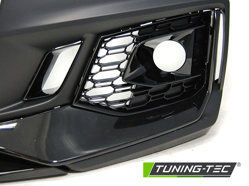 Front Bumper Audi A4 B9 15-19 Sport PDC Glossy Black – náhľad 3