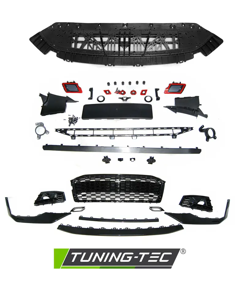 Front Bumper Audi A5 16-19 Sport PDC Black – náhľad 3