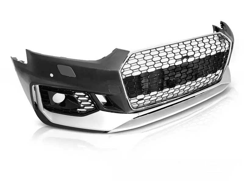 Front Bumper Audi A5 16-19 Sport PDC Chrome Silver