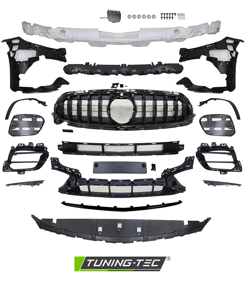 Front Bumper Mercedes W213 20-23 Sport PDC Black – náhľad 5