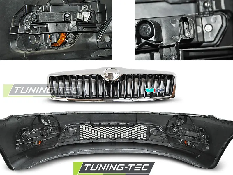Front Bumper Škoda Octavia 2 Facelift 09-13 – náhľad 2