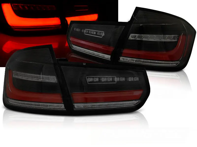 Tail lights BMW F30 11-15 LED BAR Dynamic Black Smoke