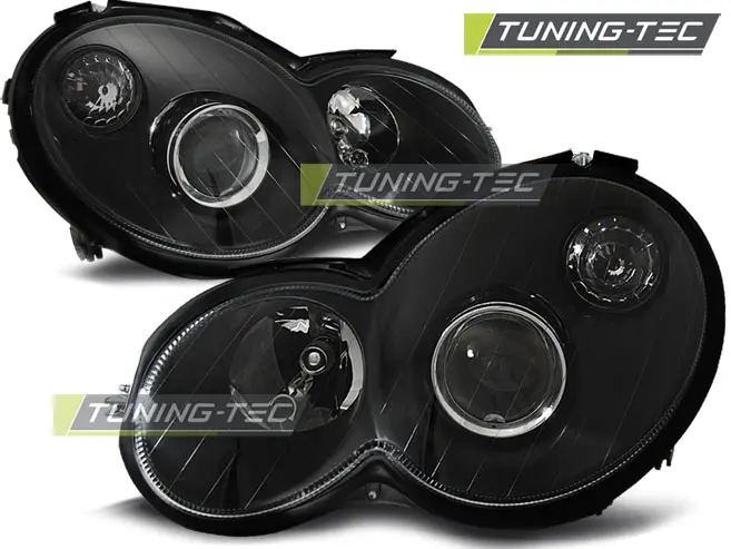 Headlights Mercedes CL203 C-Class 00-04 Black