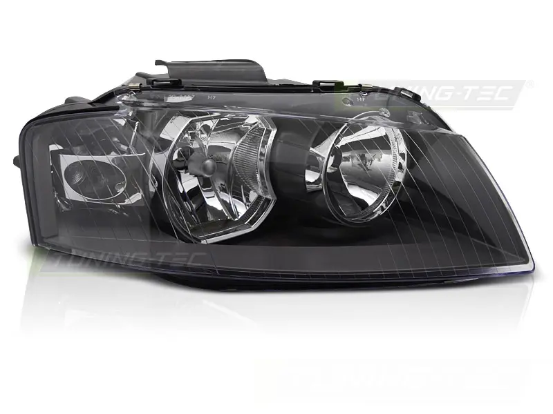 Headlight Audi A3 8P 03-08 Black Right TYC