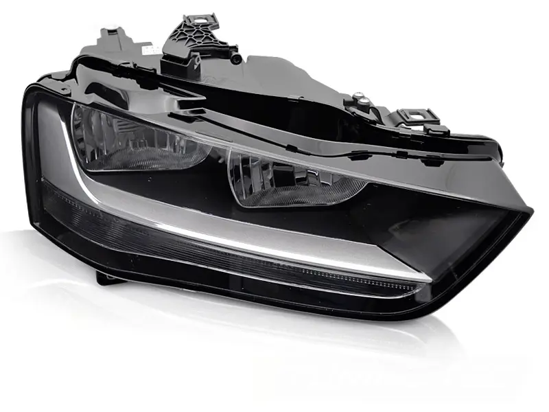 Headlight Audi A4 B8 12-15 Black Right TYC