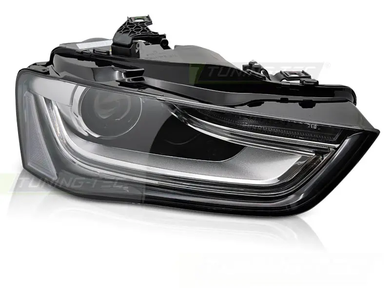 Headlight Xenon Audi A4 B8 12-15 Black Right TYC