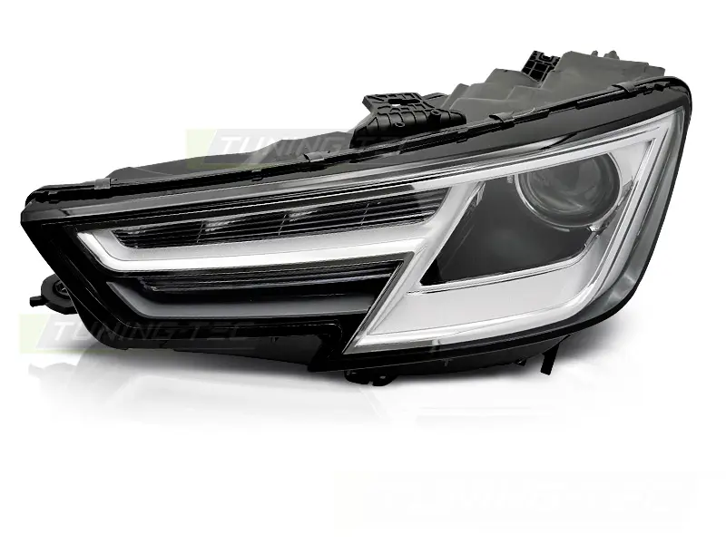 Headlight Xenon Audi A4 B9 15-19 Black Left TYC