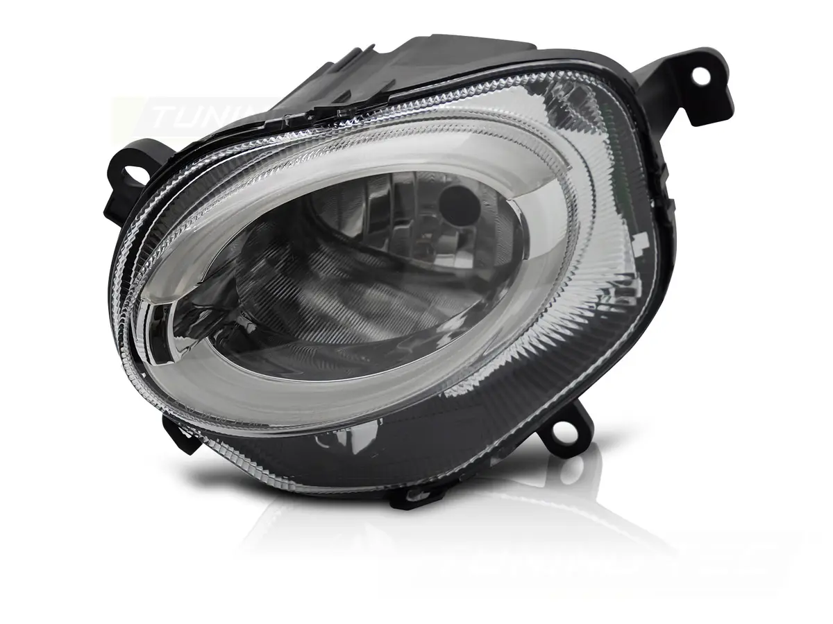 Front High Beam Headlight Left TYC Fiat 500 15-