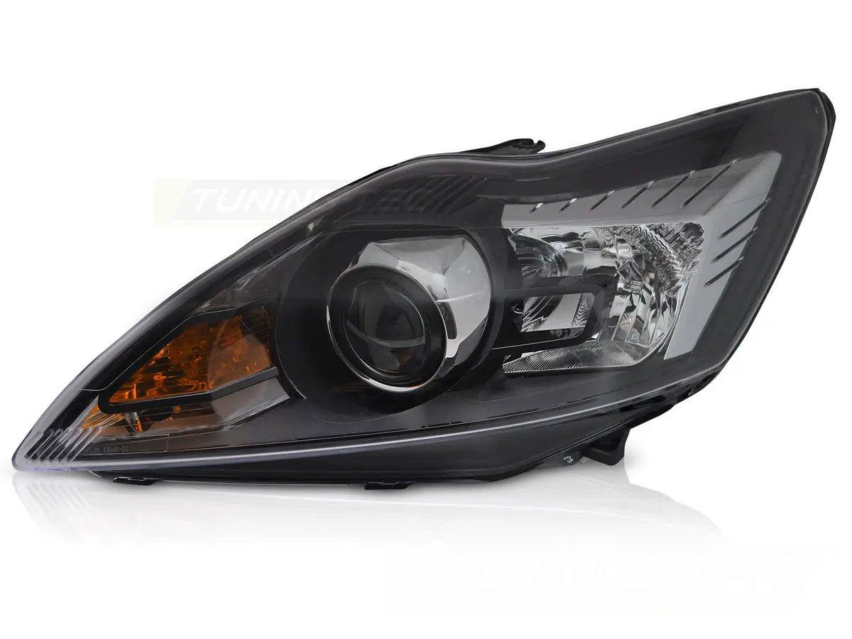 Headlight Ford Focus MK2 08-10 AFS Black Left TYC