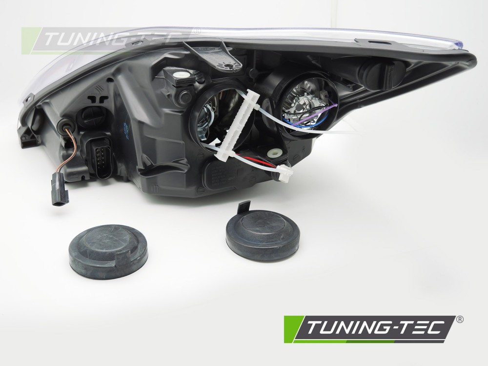 Headlight Ford Focus MK2 08-10 AFS Black Right Side TYC – náhľad 2