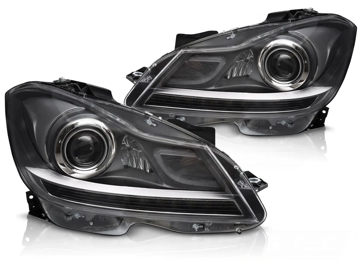 Headlights Mercedes C-Class W204 11-14 Xenon AFS Black