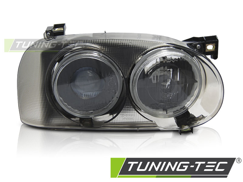 Headlight VW Golf 3 91-97 Smoke Right TYC – náhľad 2