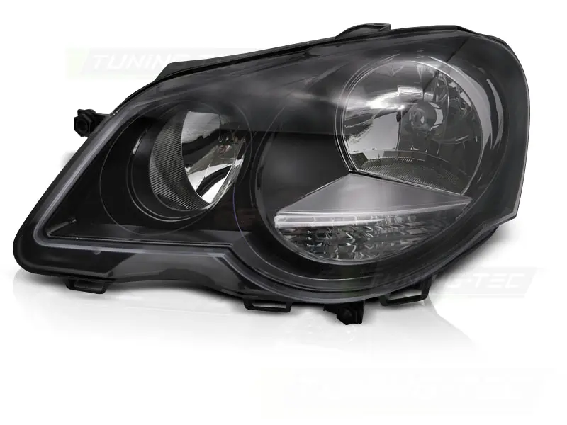 Headlight VW Polo 9N3 05-09 Black Left