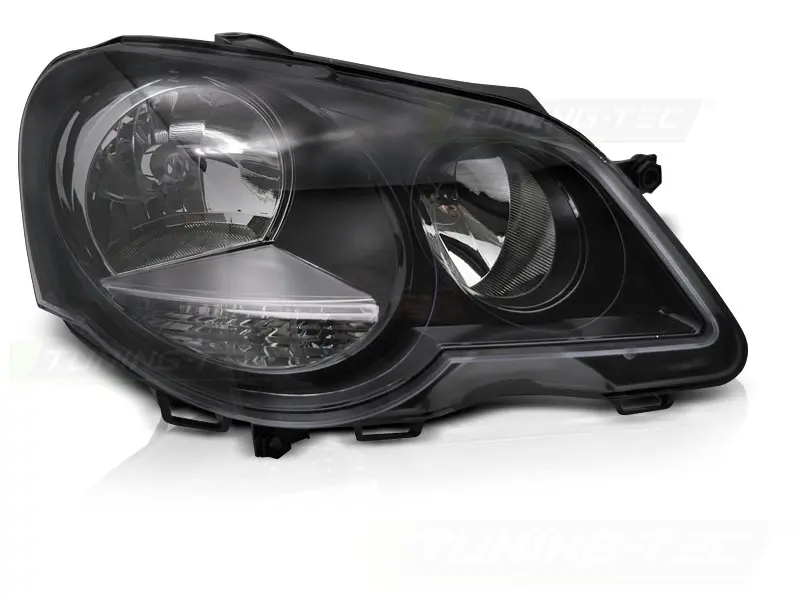 Headlight VW Polo 9N3 05-09 Black Right