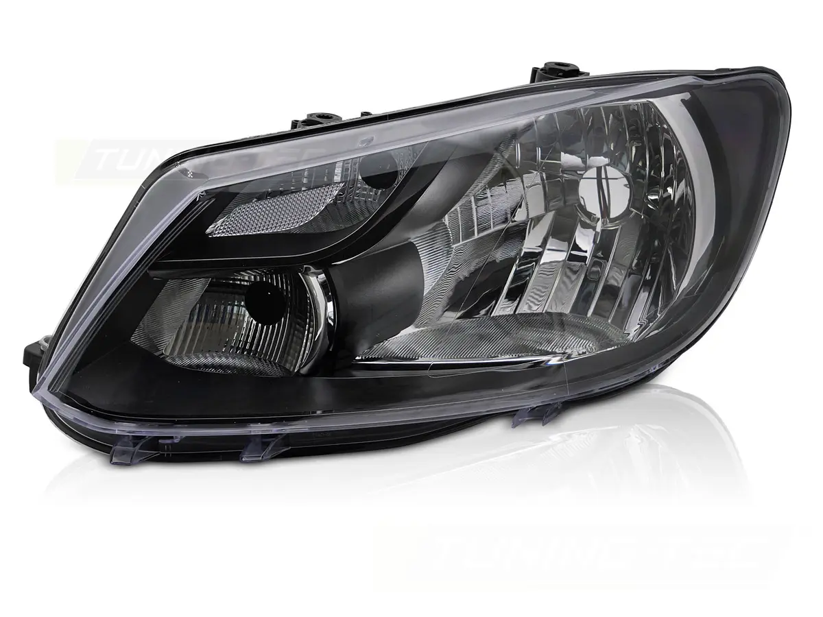 Headlight VW Caddy 11-14 Black Left H4 TYC