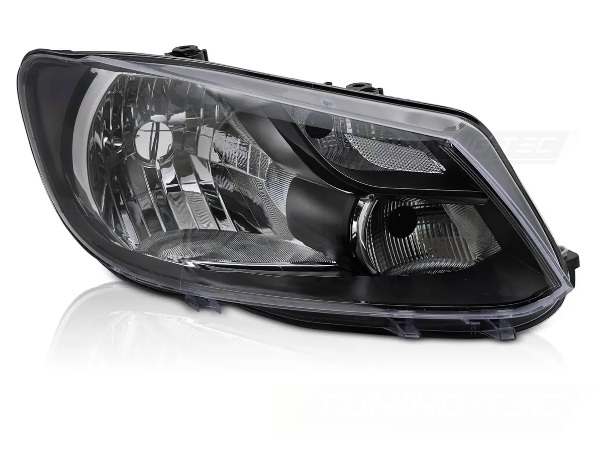Headlight VW Caddy 11-14 Black Right H4 TYC