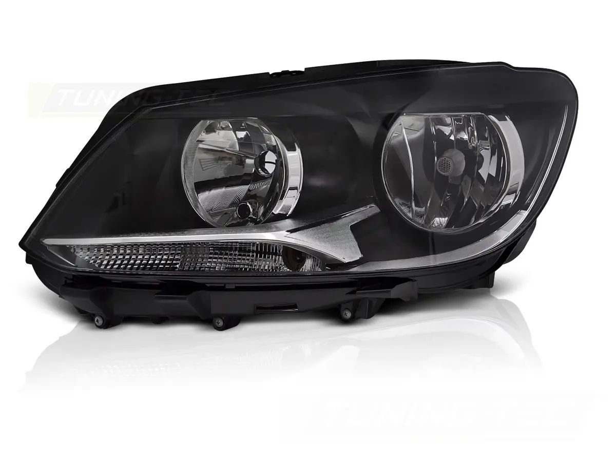 Headlight Black Left H7 TYC VW Caddy / Touran 11-14