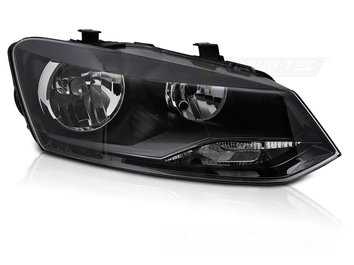 Headlight VW Polo 6R 09-14 Right Black H7 TYC