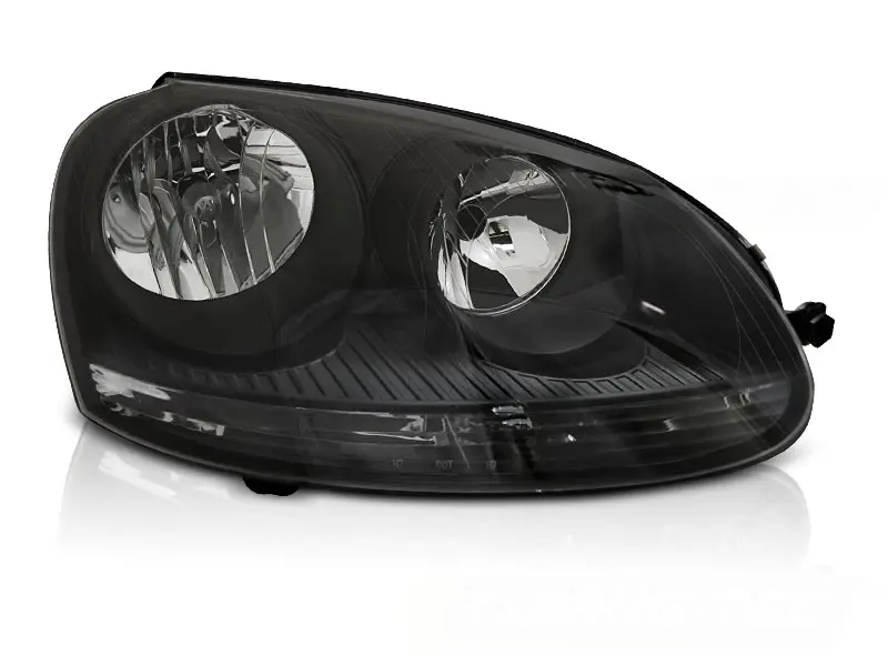 Headlight VW Golf 5 03-09 Black Right TYC