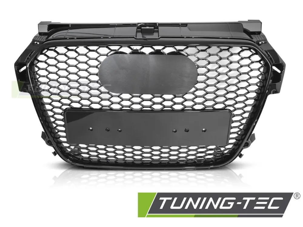 Front Grille Audi A1 8X 10-14 Sport Glossy Black PDC – náhľad 2