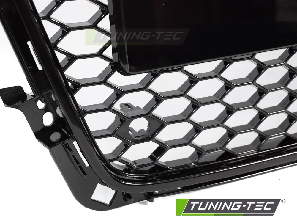 Front Grille Audi A4 B8 08-11 Sport Glossy Black PDC – náhľad 4