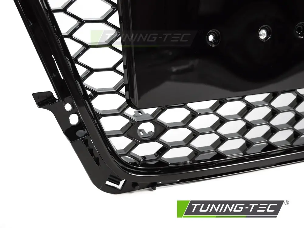 Front Grille Audi A4 B8 08-11 Sport Glossy Black PDC – náhľad 4
