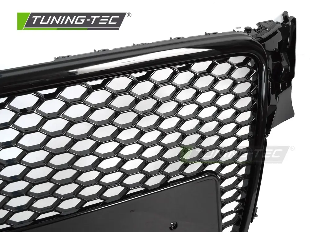 Front Grille Audi A4 B8 08-11 Sport Glossy Black PDC – náhľad 5