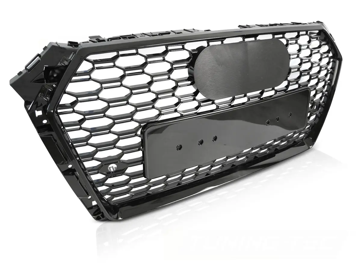 Front Grille Audi A4 B9 15-19 Sport Glossy Black PDC
