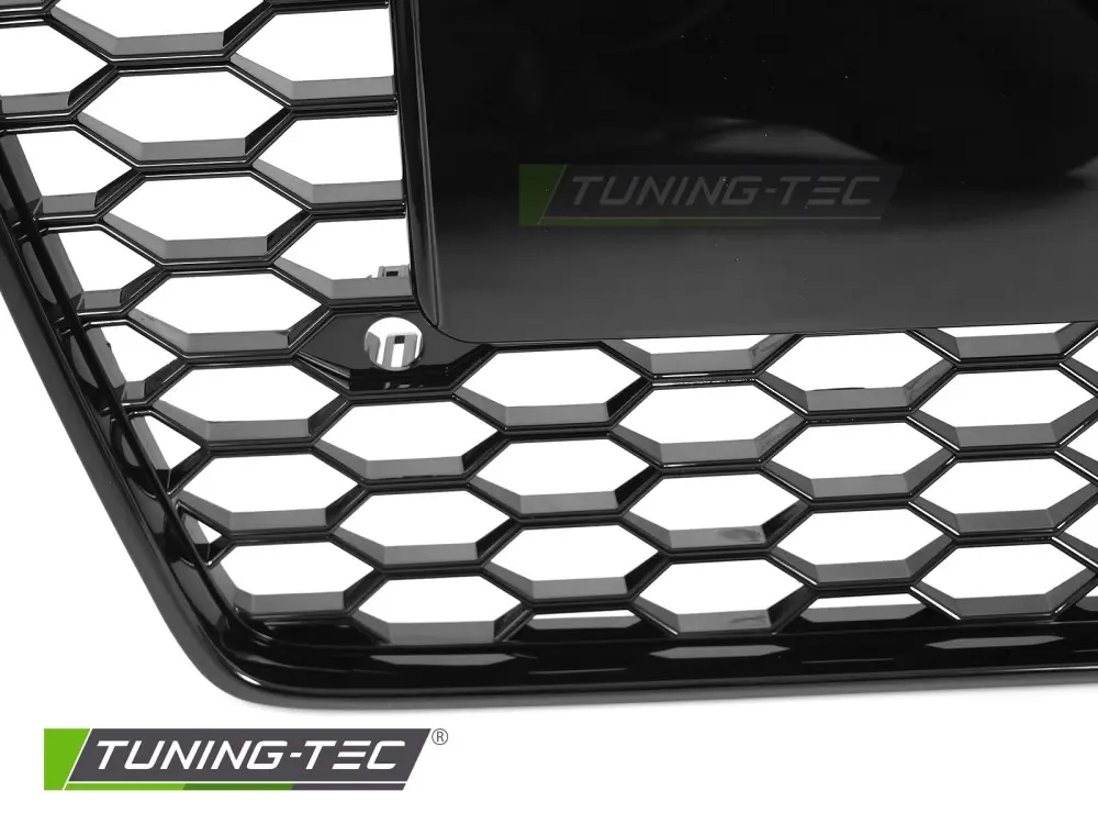 Front Grille Audi A6 C7 14-18 Sport Glossy Black PDC – náhľad 3