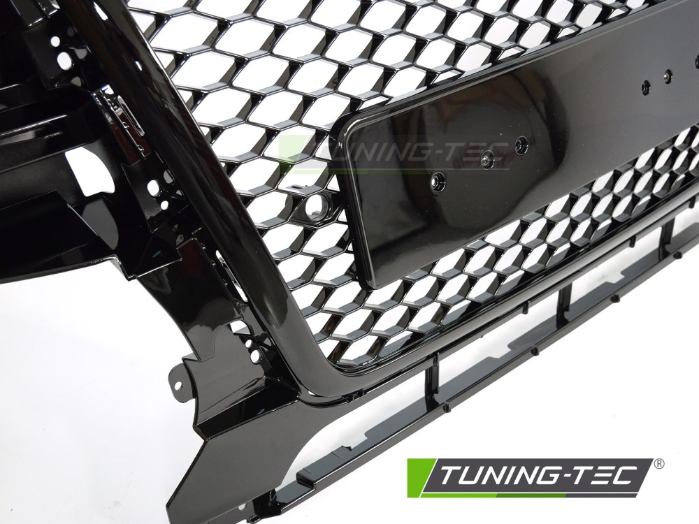 Front Grille Audi Q5 8R 08-12 Sport Glossy Black PDC – náhľad 4