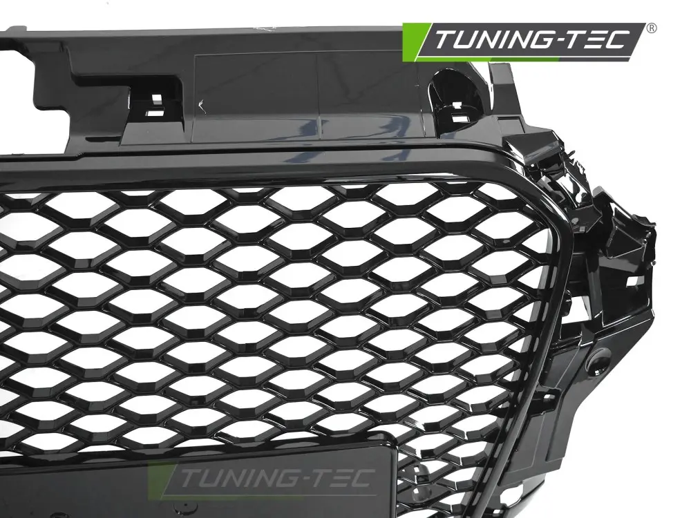 Front Grille Audi A3 8V 12-16 Sport Style Glossy Black PDC – náhľad 3