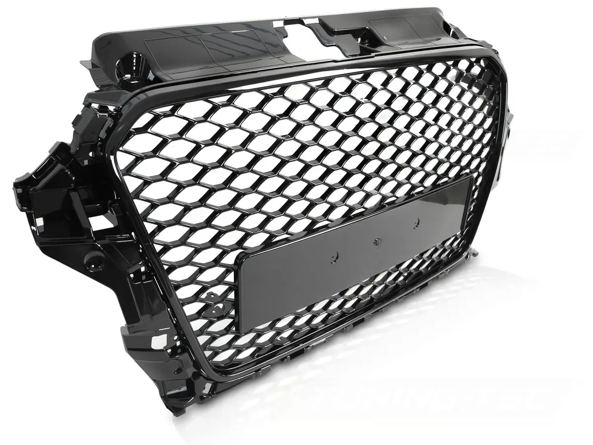 Front Grille Audi A3 8V 12-16 Sport Style Glossy Black PDC