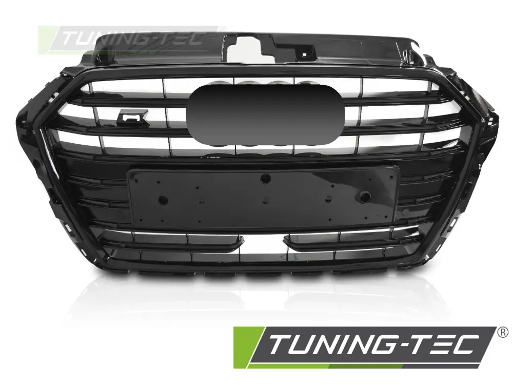 Front Grille Audi A3 8V 17-20 Sport S Style Glossy Black PDC ACC – náhľad 2