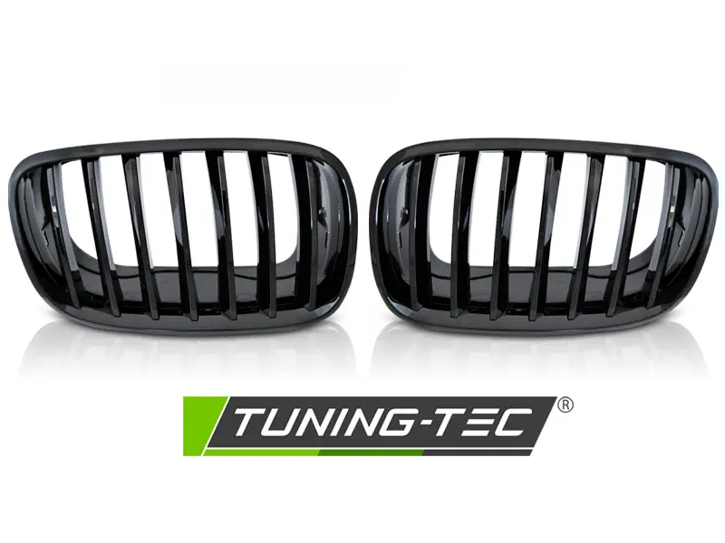 Front Grille BMW X5 E70 / X6 E71 08- Glossy Black – náhľad 2