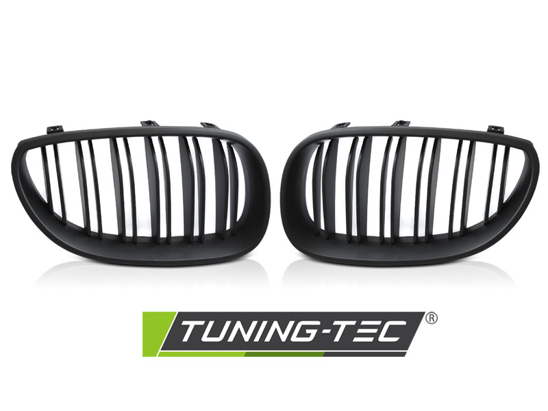 Front Grille BMW E60 / E61 03-10 Sport Double Bar Matt Black – náhľad 2