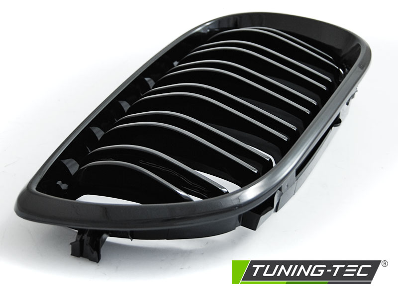 Front Grille BMW E46 01-05 Sport Glossy Black Double Bar – náhľad 4