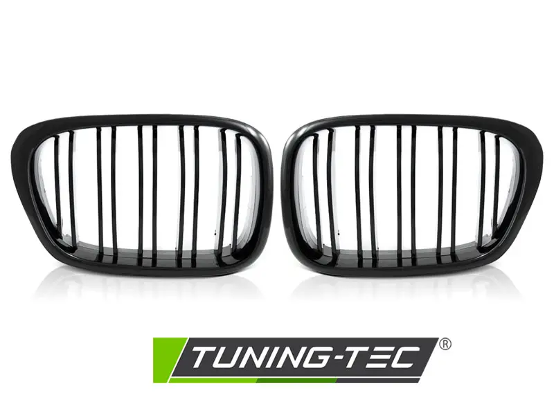 Front Grille BMW E39 95-03 Sport Glossy Black Double Bar – náhľad 2