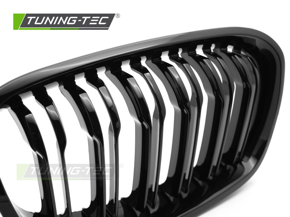 Front Grille BMW F20 / F21 11-14 Sport Glossy Black Double Bar – náhľad 3