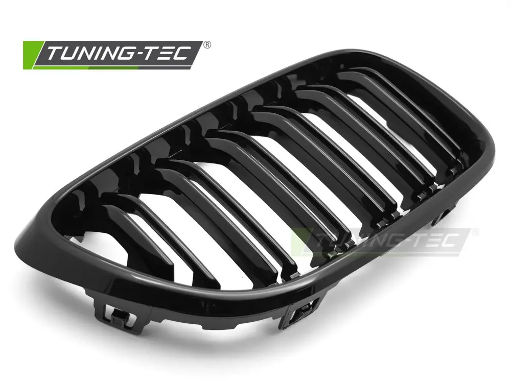 Front Grille BMW F22 / F23 13-21 Sport Glossy Black Double Bar – náhľad 4