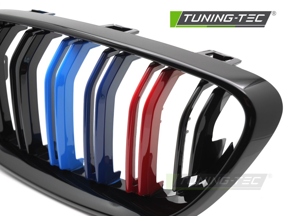 Front Grille BMW F22 / F23 13-21 Sport Black Tri-Colour Double Bar – náhľad 3
