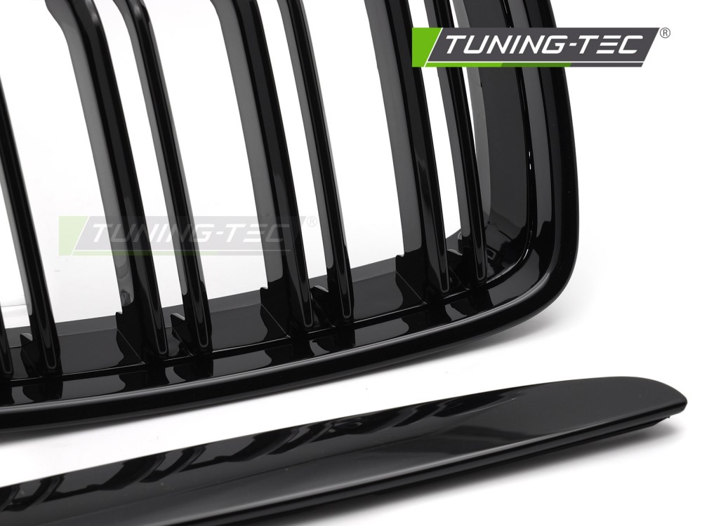 Front Grille BMW E90 / E91 05-08 Sport Glossy Black Double Bar – náhľad 5