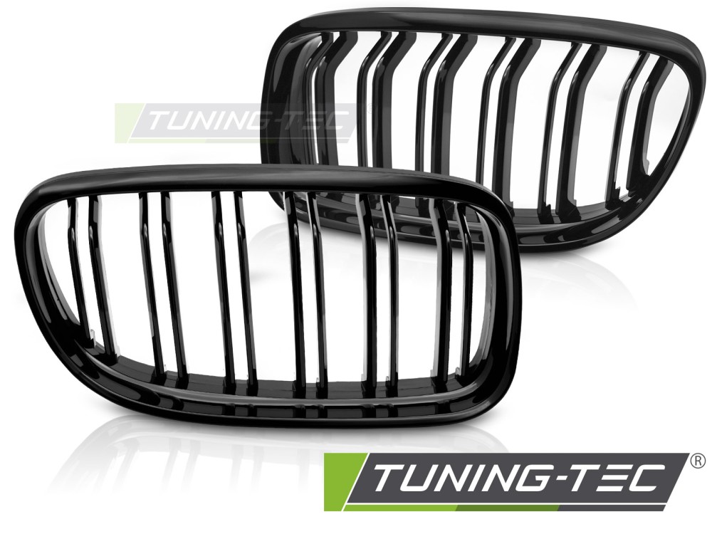 Front Grille BMW E90 / E91 LCI 09-11 Sport Double Bar Glossy Black – náhľad 2