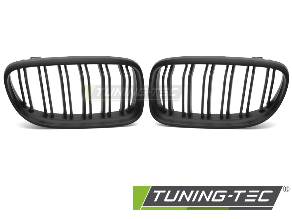 Front Grille BMW E90 / E91 LCI 09-11 Double Bar Matt Black – náhľad 2