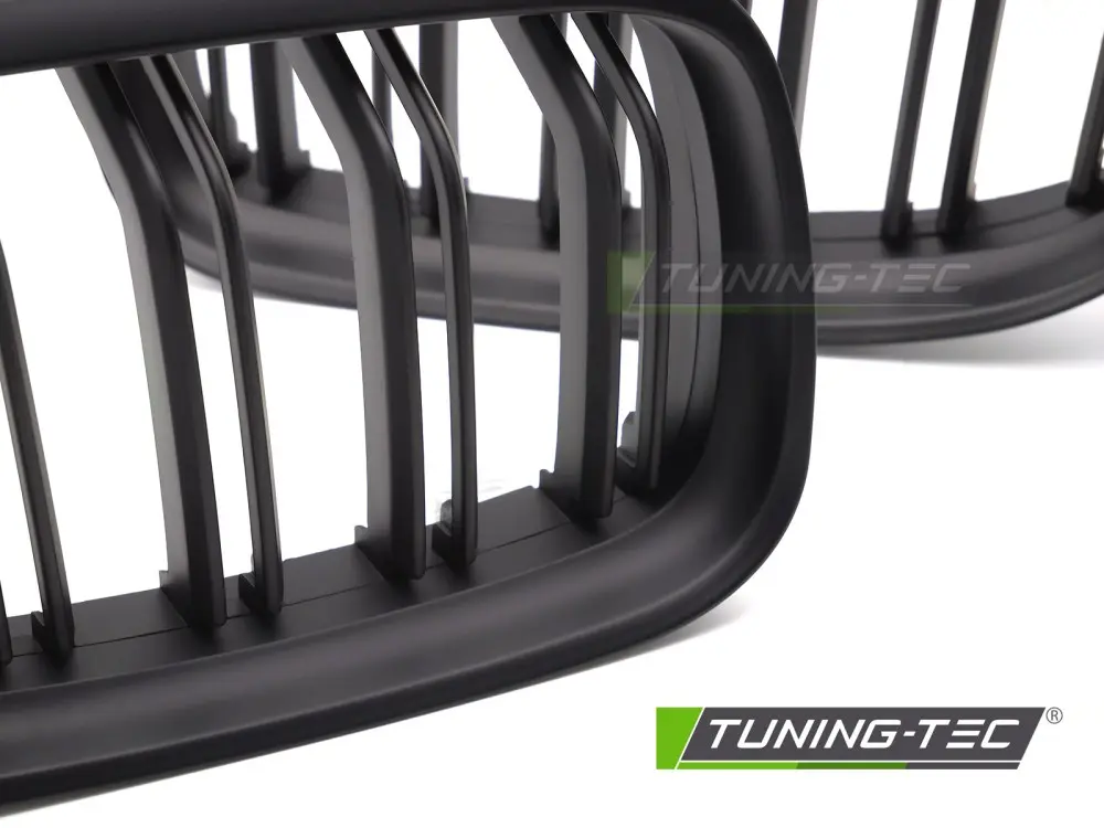 Front Grille BMW E90 / E91 LCI 09-11 Double Bar Matt Black – náhľad 3