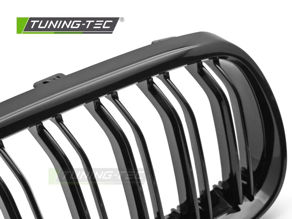 Front Grille BMW E92 / E93 06-10 Sport Glossy Black Double Bar – náhľad 3