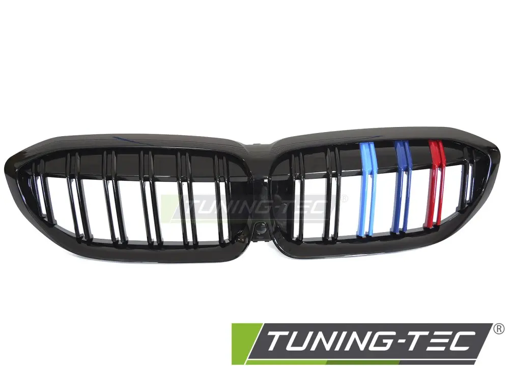 Front Grille BMW G20 / G21 19-22 Sport Glossy Black Tri-Colour Double Bar – náhľad 2