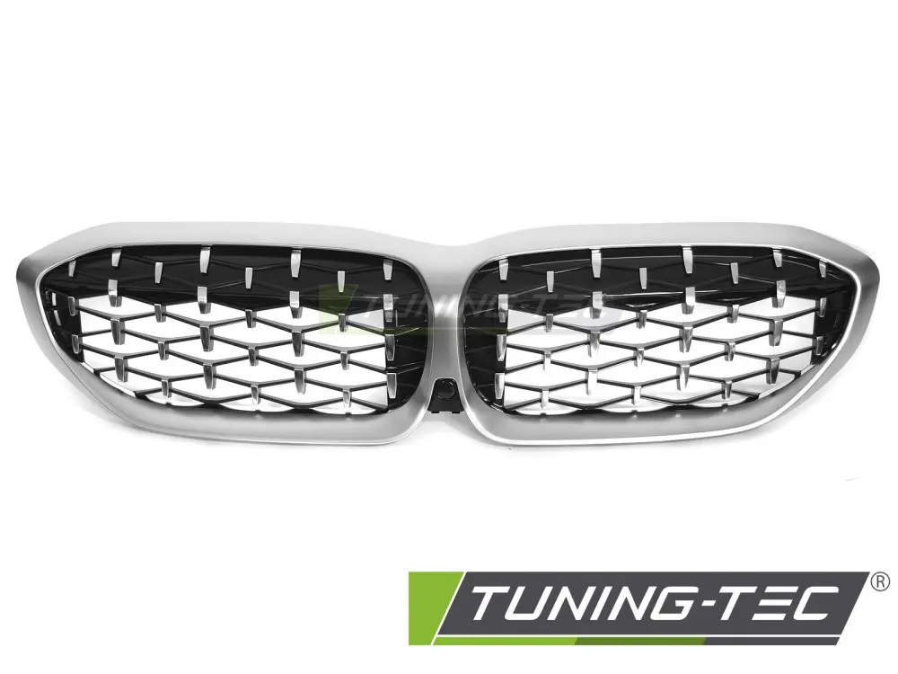 Front Grille BMW G20 / G21 19-22 Diamond Silver Matt Chrome – náhľad 2