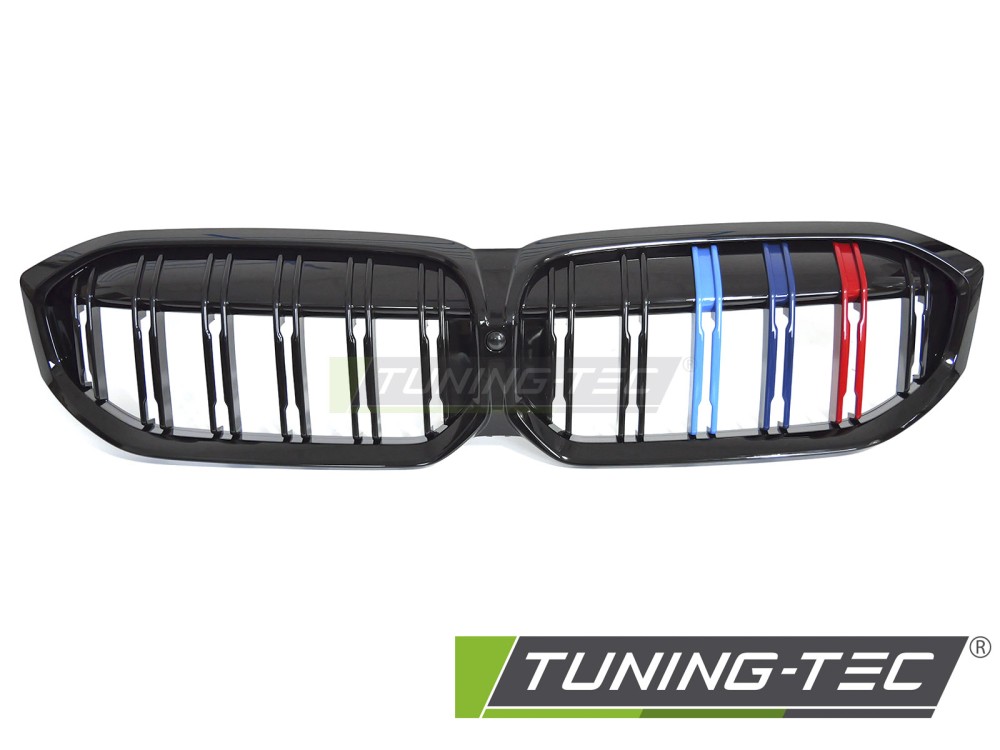 Front Grille BMW G20 / G21 LCI 22-26 Sport Glossy Black Tri-Colour Double Bar – náhľad 2