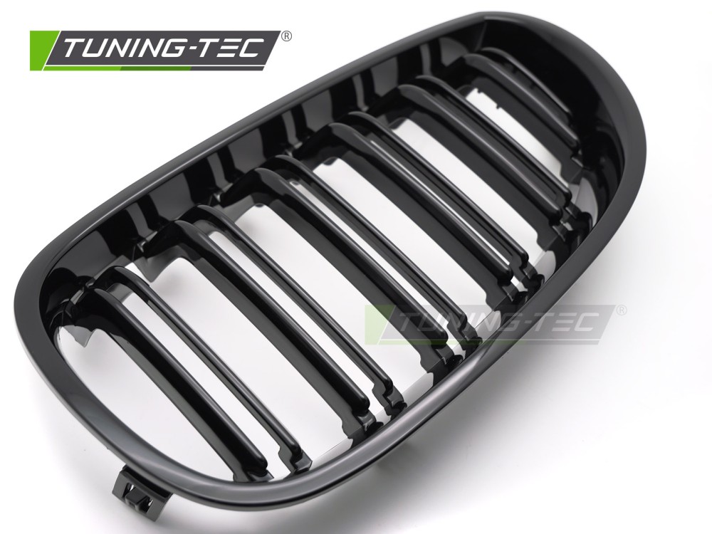Front Grille BMW E60 / E61 03-10 Sport Double Bar Glossy Black – náhľad 3